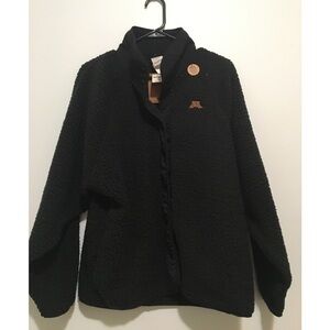 PINK Victoria Secret Sherpa Jacket Black University of Minnesota 010.